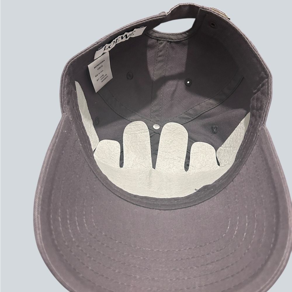 Loewe Gray Baseball Cap with White Anagram Logo - Picture 4 of 4